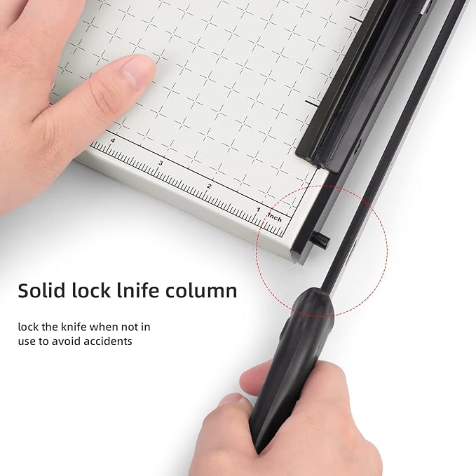 ZEQUAN A4 Paper Cutter Heavy Duty Metal Base, Stack Paper Trimmer Guillotine 13" Cutting Length, Guillotine Paper Slicer Cutter, 10 Sheet Capacity, for Office Home or School