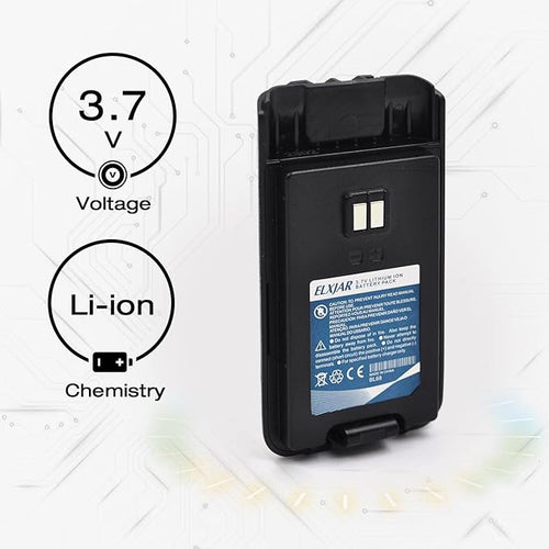 (5-Pack) 3.7V 1200mAh Li-ion Battery, Replacement for RT68 RT68B RT68S RT68Plus BL68 Two-Way Radios Rechargeable Pack