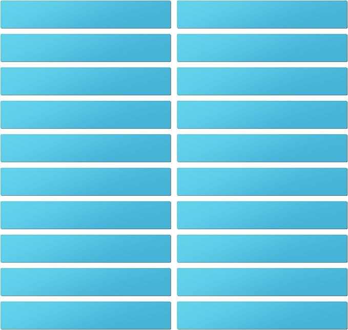 LLPT Dry Erase Magnetic Label Strips 20 Pack 1" x 12" Blank Reusable Writable Magnet Stickers for Organizing Labeling on Fridge Whiteboard Crafts and More Metallic Surfaces Blue(DMS11220BL)