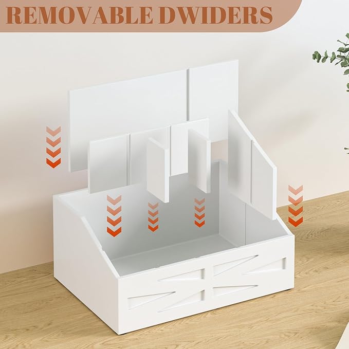 Large Mail Organizer Countertop,Farmhouse Desk and Kitchen Countertop Storage, Letter Sorter, Desk Mail Organizer and Bill Organizer, Desktop File and Paper Holder