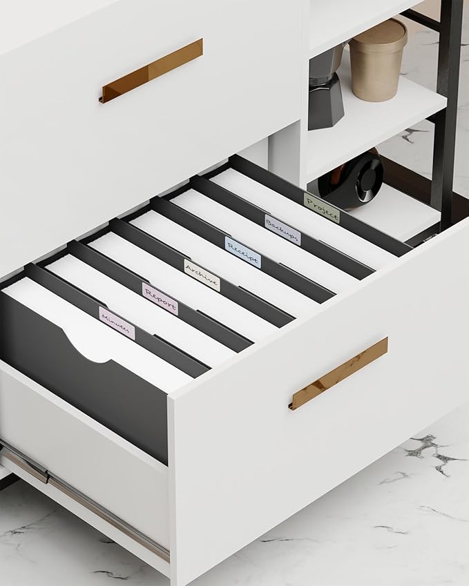 ANSOOK 2 Inch File Jackets & File Pockets,12 Pack Plastic Manila File Folders Letter Size, Heavy Duty Expandable Manile File Jackets, Reinforced Straight Cut Tab,Expanding File Jacket Folders