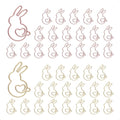 OWLFAVO 40pcs Bunny Shape Paper Clips with Clear Box, Rose Gold and Yellow Gold, Funny Cute Paperclips Bookmarks Planner Clips for Fun Office Supplies School Gifts Wedding Decoration