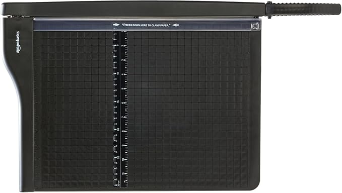 Amazon Basics Paper Trimmer Cutter for Office and Crafts, Heavy-Duty, Portable Paper Slicer, 15-Inch, 10-Sheet Cardstock