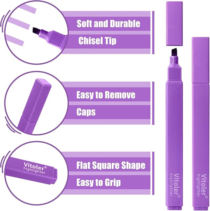 Piochoo Aesthetic Highlighters,8pcs Bible Highlighters,Vibrant Colors, Cute Highlighter Assorted Colors, Cute Markers Back to School Supplies