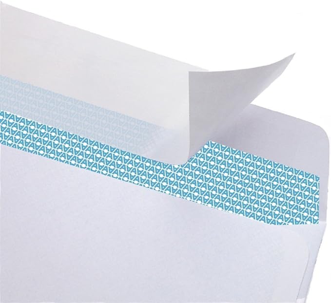 Aimoh 500#10 Single Left Window SELF Seal Security Envelopes - Super Strong Quick-Seal Self Sealing Closure, Security Tinted, Size 4-1/8 x 9-1/2 Inches, 24 LB - 500 Count (35210)
