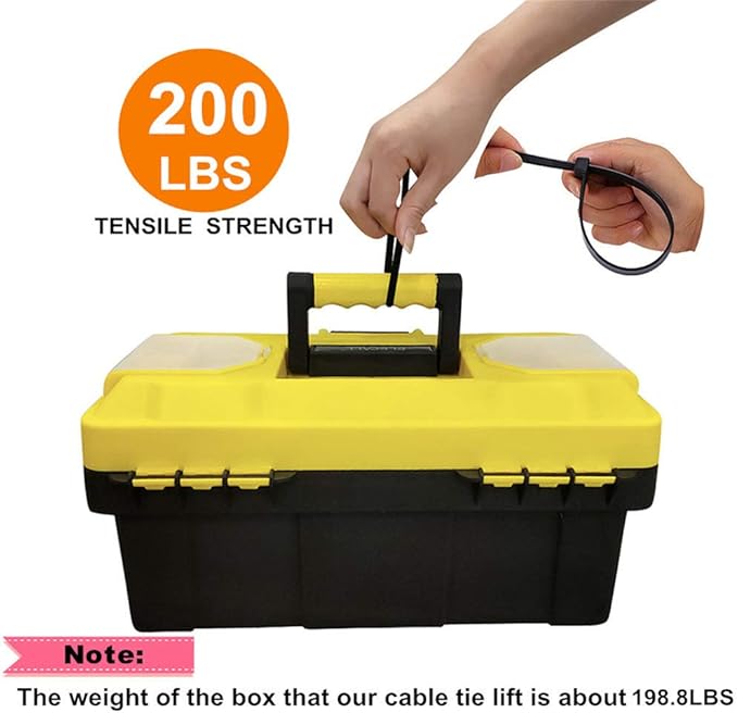 36 Inch Ultra Heavy Duty Zip Ties,50 Piece Multi-Purpose UV Cable Ties with 200 Pounds Tensile Strength