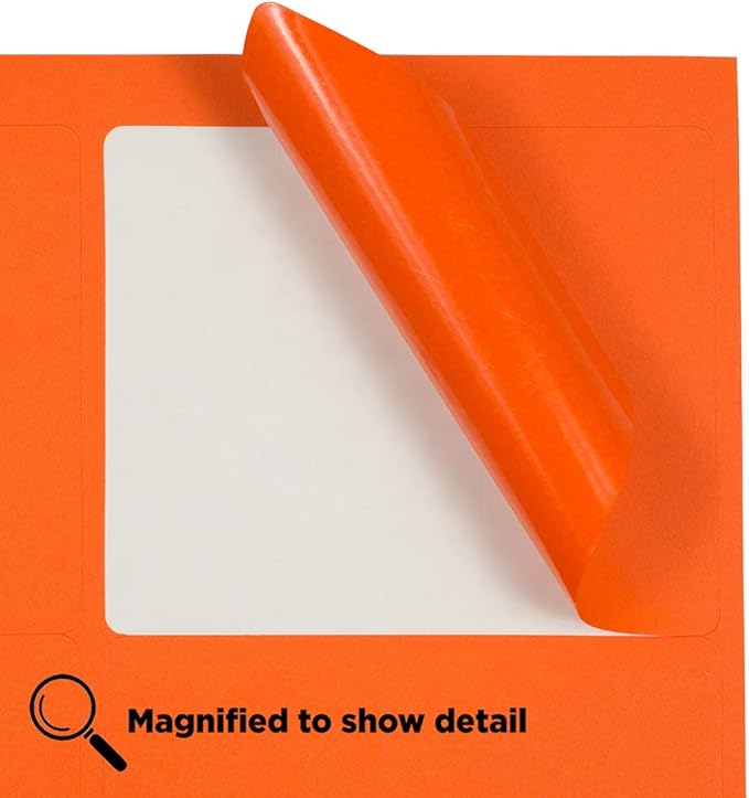 JAM PAPER Shipping Address Labels - Large - 3 1/3 x 4 - Orange - 120/Pack