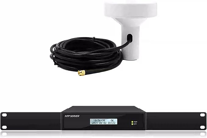 GPS NTP Network Time Server with Dual Ethernet Ports,Supports AC/POE Power,Accurate Time Sync for Network Devices.