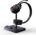 Yealink WH62 Dual Teams DECT Wireless Headset 525 ft Range, Work Headphones with 2X Noise Canceling Mic for IP Phone and Computer, Office Head Set with Call Control, Ringer,14 Hrs Talk Time
