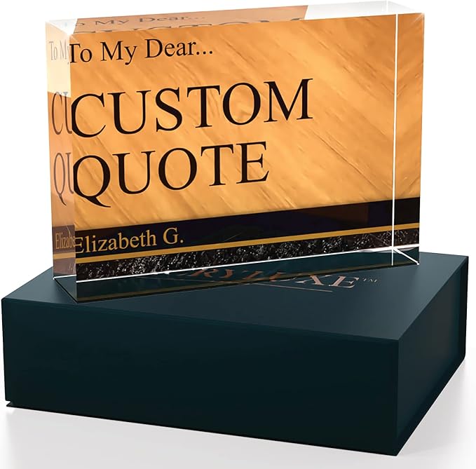 Personalized Gifts, Custom Quote Block Letter Board,Crystal-Clear Acrylic with Gift Box,17 Styles, Holiday and Christmas Gift for Mom, Dad, Girlfriend, Him or Her, Husband, Wife (5"x7, Nolan)