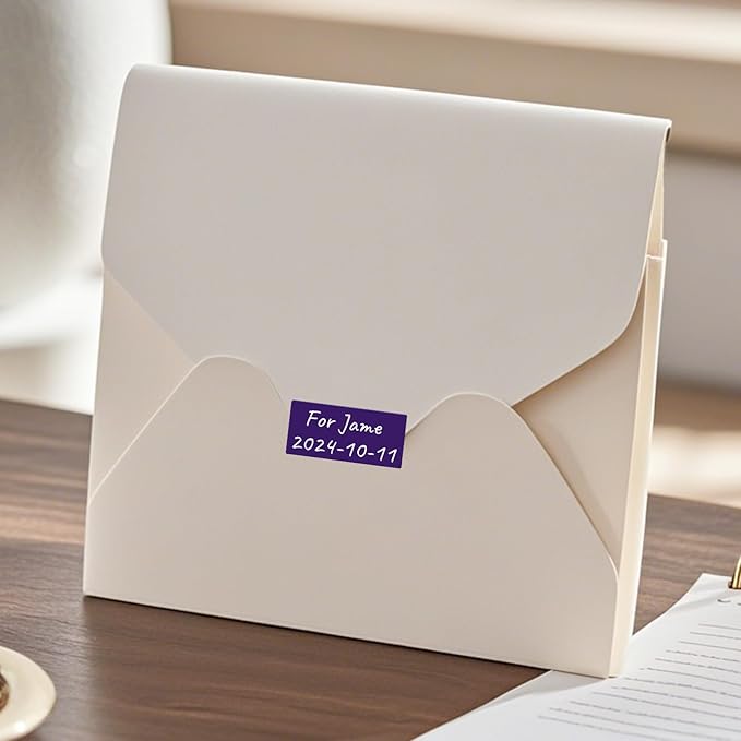 FINDAT Colored Stickers 1.57×0.75 Inch Vinyl File Folder Sticker Purple Rectangle Removable Waterproof Color Coding Moving Label for Boxes Office Inventory Labeling 160 PCS