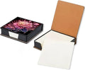 Flower Diamond Painting Kit Note Box,Memo Paper Storage Box Diamonds Art,Sticky Note Holder Diamond Art,Diamond Painting Memo Pad for Office Desk. (Flower)