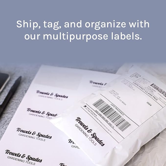 Premium Label Supply White Sticker Address Labels – 2" x 4" – Laser/Inkjet Compatible – (10 per Sheet), 100 Sheets – 1,000 Total Adhesive Labels