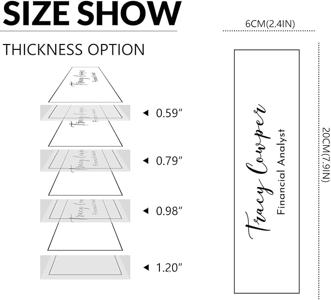 Desk Name Plate Personalized, Custom Name Plate for Desk, Acrylic Desktop Accessories, Office Gift & Decor for Women Men, Teacher Nurse Boss Employee Appreciation Gifts