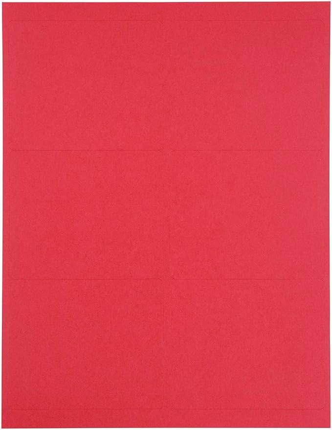 JAM PAPER Shipping Address Labels - Large - 3 1/3 x 4 - Red - 120/Pack