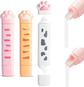 BetterJonny 3 Pcs Cute 2 In 1 Correction Tape and Glue Set, Double Sided Tape Roller, Kawaii Aesthetic Cat Office Supplies School Home Stationery