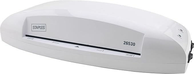 Staples Thermal Laminator Machine, 9.5 Inch W, Dual-Function Hot & Cold Laminating, Office Presentation Supplies, White/Gray