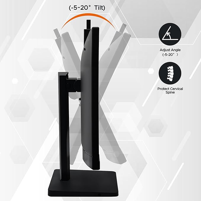 SKitphrati 23.8” Business Webcam Gaming Monitor, 1080P IPS 120HZ, Video Conference Monitor - Built-in Adjustable 3MP Webcam, Mic Array, Speakers, Eye Care, Frameless, HDMI, DP, VGA, USB 2.0