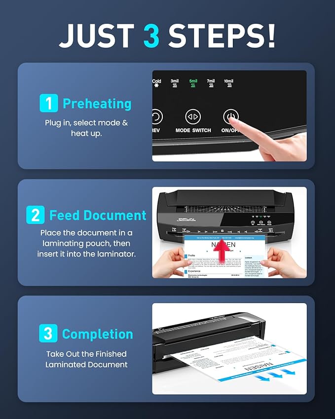 Qfun 3-10 Mil Thermal Laminator Machine 11x17 Heavy Duty Lamination Machine 4-Roller Commercial Laminating Machine 13 inch for Teacher, Large Laminate Machine with Laminating Sheets for Office School