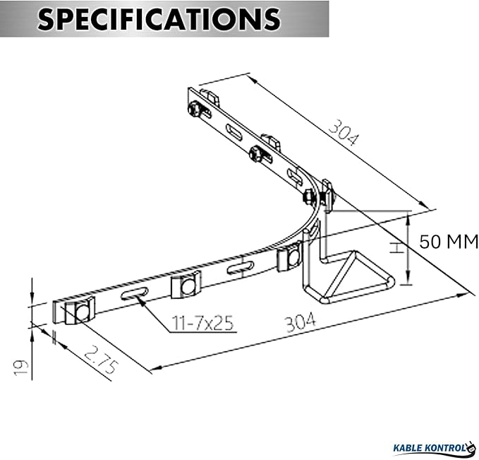 Kable Kontrol Stainless Steel Raidian Connector – Splice Connection Hardware - Wire Mesh Tray Cable Management Rack Cable Basket, NEC Approved for Network, Fiber Optic, Cabling Accessory