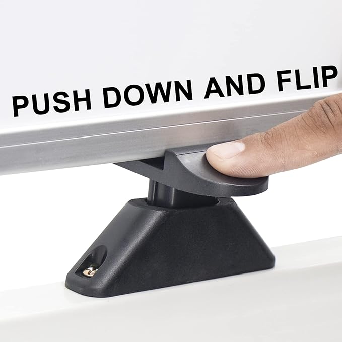 40" x 28" Mobile Dry Erase Whiteboard Double-Sided White Boards on Wheels Flip-Over Magnetic Rolling Whiteboard with Stand, Aluminium Frame