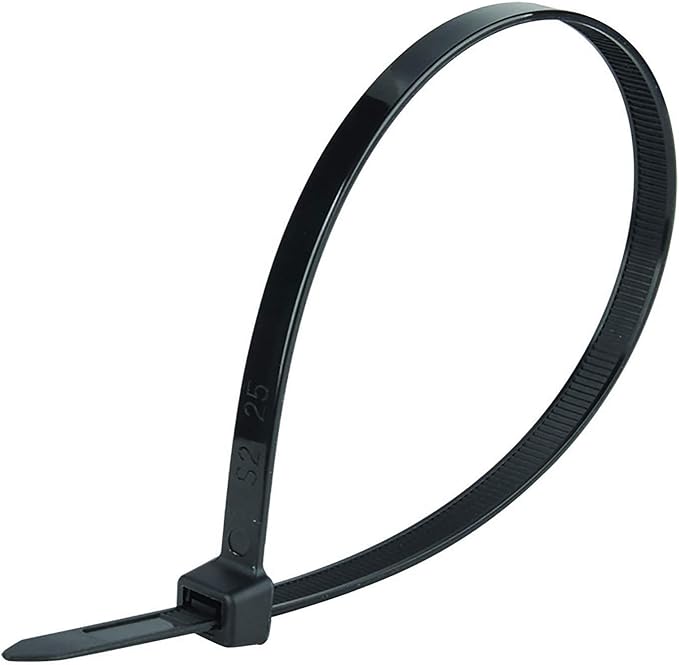 Superun Heavy Duty Zip Ties 8 Inch, 50 Lbs Tensile Strength Selflocking Wire Ties (Industrial Grade Cable Ties) Pack of 100 Black