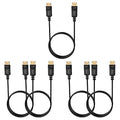 4K DisplayPort to DisplayPort Cable, 6 Feet, 5 Pack, Gold-Plated High Speed Display Port DP Cable 1.2 (4K@60Hz, 2K@144Hz) for Computer, Desktop, Laptop, PC, Monitor, Projector & More