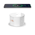 Pop Up Countertop Outlet with 15W Wireless Charger, PD 20W USB-C Ports & 4 AC Outlets, 800J Surge Protection, 4.75 inch Pop Up Receptacle, 6Ft Cord for Home Office(ETL & FCC Listed)