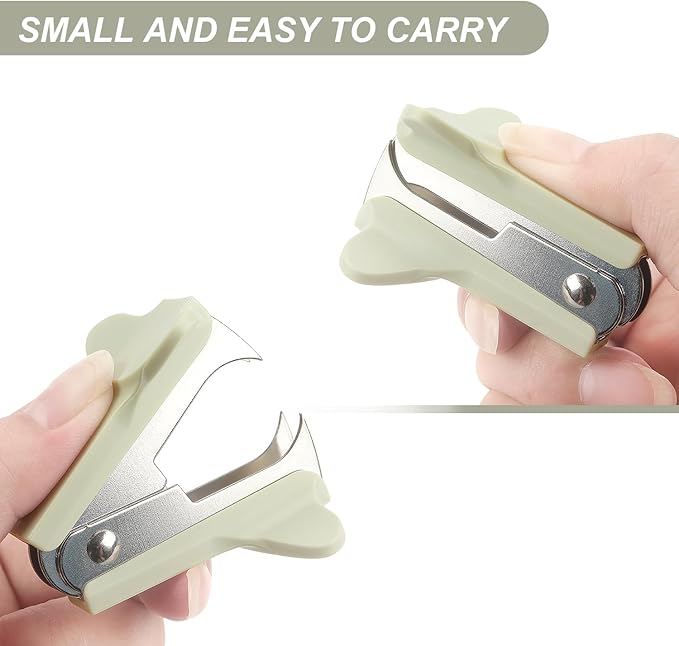 ZZTX 3 Pack Staple Remover Staple Puller Removal Tool for Home, School, Office (Blue, Green, Dark Gray)