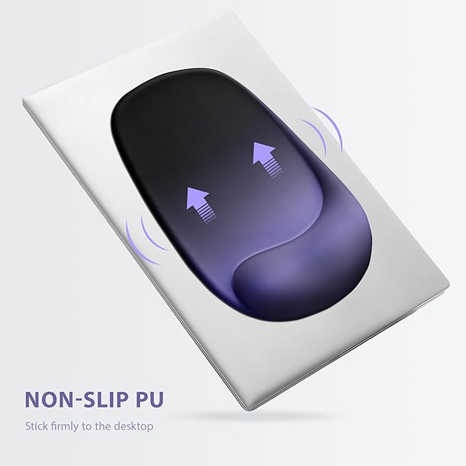 Ospelelf Wrist Rest for Keyboard and Mouse Ergonomic Mouse Pad with Wrist Support Memory Foam Wrist Rest for Computer Keyboard,3-in-1 Gel Mouse and Keyboard Pad for Office Black Gradient