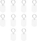 DISCOUNT PROMOS Tag Soft Plastic Keychains - 10 pack - Small Key Tag Chain For Staying Organized - Rubber Key Ring Keychain – Clear