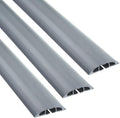 D-Line 6ft Floor Cord Covers 3-Pack (18ft Total Coverage), Cable Protector Case Pack, CC-4/3PK, Protect Cords and Prevent Trip Hazards, Gray (Pack of 3)