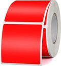 Meitaat Red Square Stickers 2 x 2 Inch Color Coding Labels Vinyl Roll Self-Adhesive Waterproof Removable 500 PCS