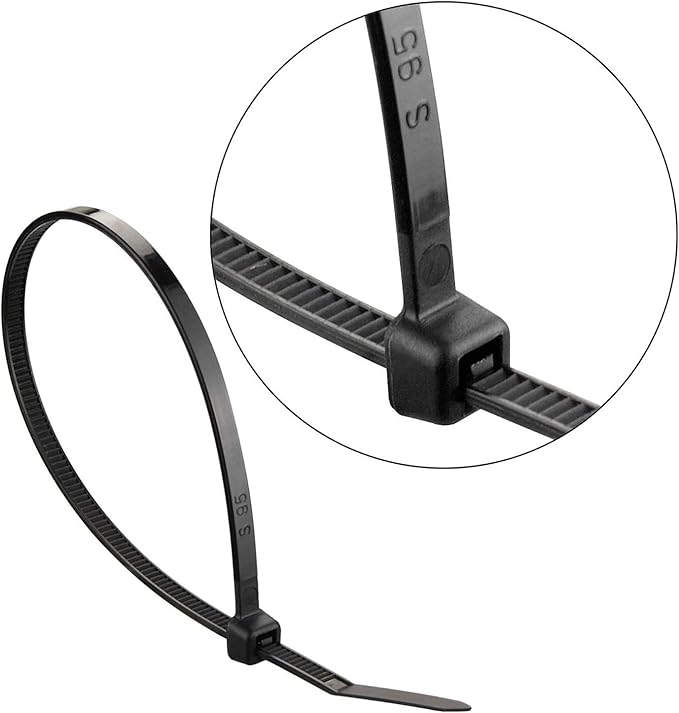 Superun Black Zip Ties 6 Inch, 40 Lbs Tensile Strength Wire Ties (Industrial Grade Cable Ties) Pack of 100