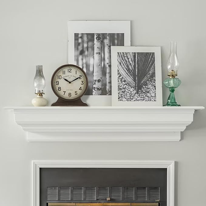 NIKKY HOME Antique Mantel Clock, Battery Operated Decorative Desk Table Clock for Home, Office, Living Room, Bed Room, Brown