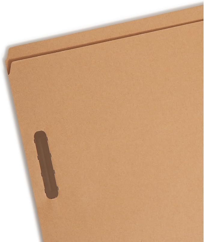 Smead Fastener File Folder, 2 Fasteners, Reinforced Straight-Cut Tab, Legal Size, Kraft, 50 Per Box (19813)