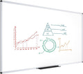 VIZ-PRO Dry Erase Board/Magnetic Whiteboard, 96 x 40 Inches, Large Wall Mounted Board for School Office and Home