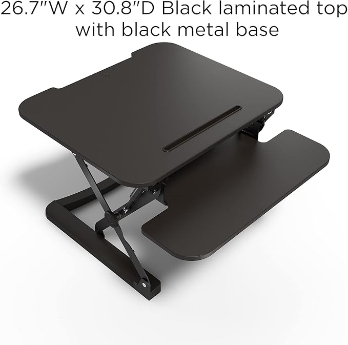 Union & Scale Staples Flexfit 27-inch Adjustable Desk Riser, Black, 2/Pack (UN44901-CCVS)