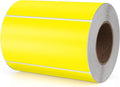 Meitaat Yellow Rectangle Stickers 4 x 2 Inch Color Coding Labels Vinyl Roll Self-Adhesive Waterproof Removable 500 PCS