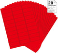 1" x 2-5/8" Colored Address Labels, 600 Bright Red Label Stickers- Laser/Ink Jet Printer Mailing Labels, 8.5"x11" 20 per Sheet