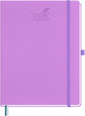 BEZEND 2026 Planner Weekly and Monthly (8.5" x 11") Daily Calendar with Hourly Timeslots & Tab (Jan-Dec) Note & Expenses, Pen Holder, Inner Pocket, Vegan Leather Hardcover - Lavender