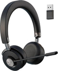 MAIRDI Bluetooth Headset with Microphone for PC, Hybrid Active Noise Cancelling (ANC) Wireless Headset, HD Audio with USB Adapter for Computer Office Work Call Center Laptop Teams