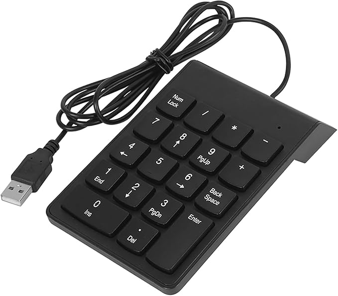 cimetech Wired Number Keypad, 18 Key USB Numeric Pad Keyboard for Laptop PC Computer Desktop Surface Pro Notebook