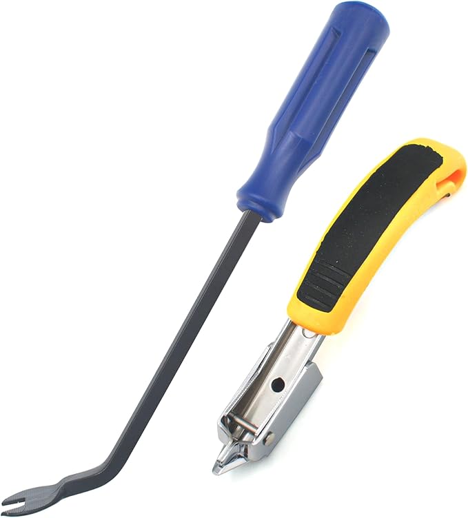 Upholstery Staple Remover, Construction Staple Remover Tool, Heavy Duty Tack Lifter Carpet Remover, Nail Puller for Removing All Kinds of Staples for Furniture, Canvas, Wooden Case, Carton