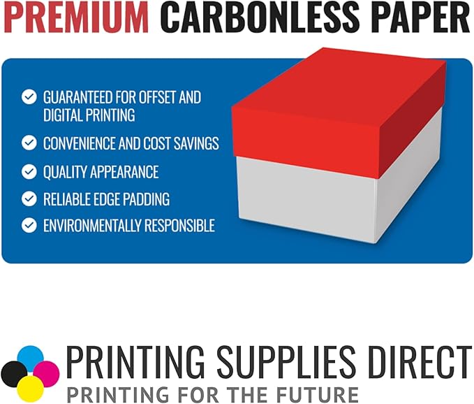 Superior 8.5 x 11 Carbonless Paper, 2 Part Reverse (Bright White/Canary), 2000 Sets, 4000 Sheets, (8 Reams)