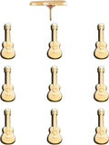 Guitar Push Pins - Gold Guitar Map Pins for Cork Boards, Maps, or Lapel Use - Designed in USA - Set of 10