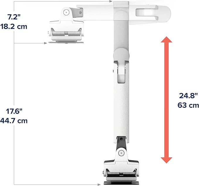 Ergotron – HX Single Ultrawide Monitor Arm, VESA Wall Mount – for Monitors Up to 49 Inches, 20 to 42 lbs, Less Than 8 Inch Display Depth – Standard Pivot, White