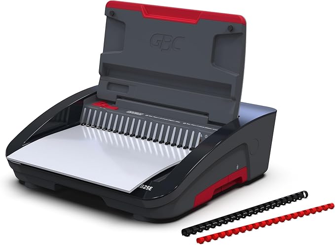 GBC Binding Machine, CB25E CombBind Electric Punch and Bind Machine, Punches 25 Sheets, Binds 500 Sheets (WSM200027)