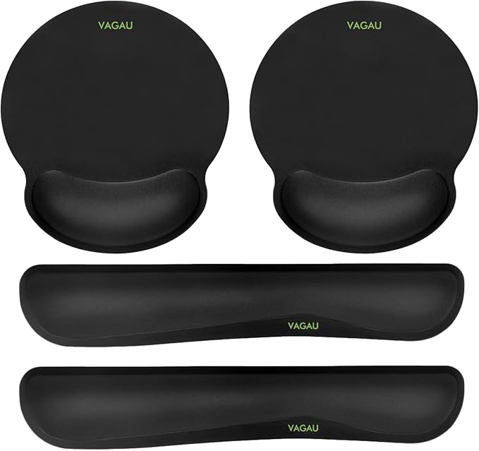 Comfy Mee Premium Memory Foam Keyboard and Mouse Wrist Rest Pads Set- for Comfortable Typing &Wrist Pain Relief (Pack of 2)