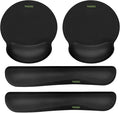 Comfy Mee Premium Memory Foam Keyboard and Mouse Wrist Rest Pads Set- for Comfortable Typing &Wrist Pain Relief (Pack of 2)